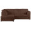 (Chocolate, 4 Seater Left Hand Facing) Luxor Fullback Cord Corner Sofa Range 1