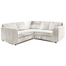 (Silver, 5 Seater Symmetrical) Luxor Fullback Cord Corner Sofa Range