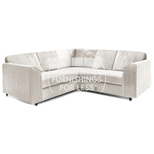 (Silver, 5 Seater Symmetrical) Luxor Fullback Cord Corner Sofa Range