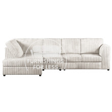 (Silver, 5 Seater Left Hand Facing) Luxor Fullback Cord Corner Sofa Range