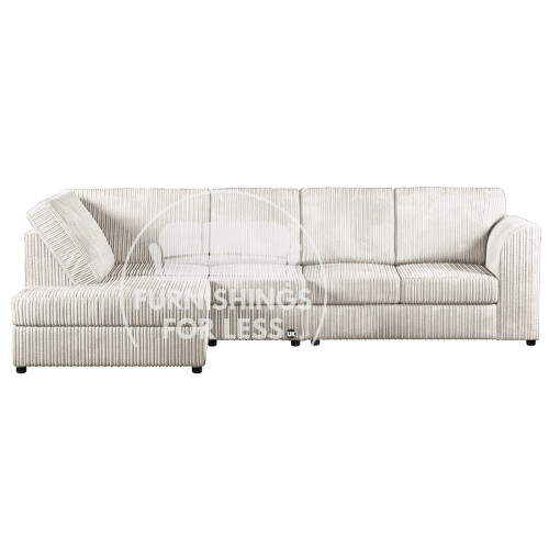 (Silver, 5 Seater Left Hand Facing) Luxor Fullback Cord Corner Sofa Range
