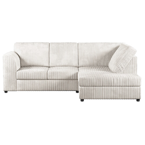 (Silver, 4 Seater Right Hand Facing) Luxor Fullback Cord Corner Sofa Range