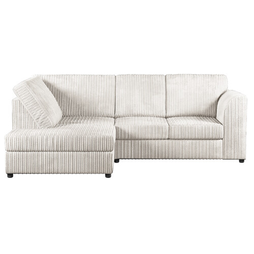 (Silver, 4 Seater Left Hand Facing) Luxor Fullback Cord Corner Sofa Range
