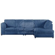 (Marine Blue, 5 Seater Right Hand Facing) Luxor Fullback Cord Corner Sofa Range