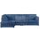 (Marine Blue, 5 Seater Left Hand Facing) Luxor Fullback Cord Corner Sofa Range 1