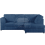 (Marine Blue, 4 Seater Right Hand Facing) Luxor Fullback Cord Corner Sofa Range 1