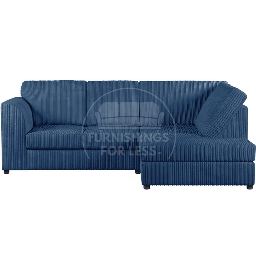 (Marine Blue, 4 Seater Right Hand Facing) Luxor Fullback Cord Corner Sofa Range