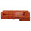 (Orange, 5 Seater Right Hand Facing) Luxor Fullback Cord Corner Sofa Range 1