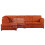 (Orange, 5 Seater Left Hand Facing) Luxor Fullback Cord Corner Sofa Range 1
