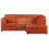 (Orange, 4 Seater Right Hand Facing) Luxor Fullback Cord Corner Sofa Range 1