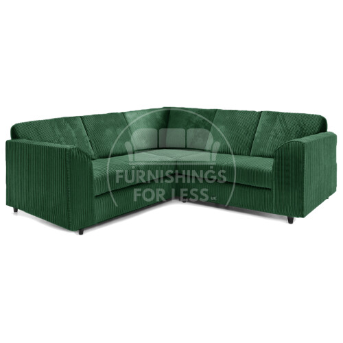 (Green, 5 Seater Symmetrical) Luxor Fullback Cord Corner Sofa Range