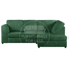 (Green, 4 Seater Right Hand Facing) Luxor Fullback Cord Corner Sofa Range