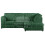(Green, 4 Seater Right Hand Facing) Luxor Fullback Cord Corner Sofa Range 1
