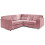 (Pink, 5 Seater Symmetrical) Luxor Fullback Cord Corner Sofa Range 1