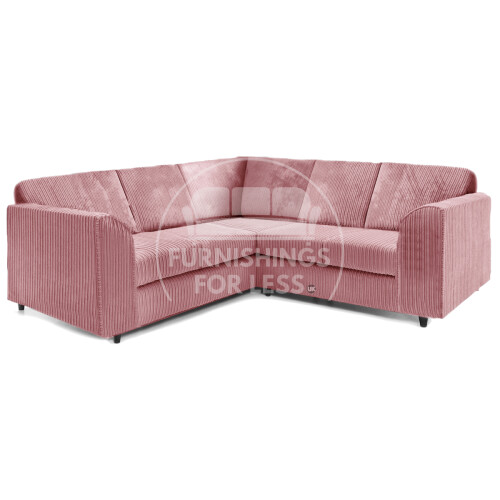 (Pink, 5 Seater Symmetrical) Luxor Fullback Cord Corner Sofa Range