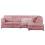 (Pink, 5 Seater Right Hand Facing) Luxor Fullback Cord Corner Sofa Range 1