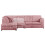 (Pink, 5 Seater Left Hand Facing) Luxor Fullback Cord Corner Sofa Range 1