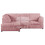 (Pink, 4 Seater Left Hand Facing) Luxor Fullback Cord Corner Sofa Range 1