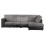(Black & Grey, 5 Seater Right Hand Facing) Luxor Fullback Cord Corner Sofa Range 1