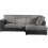 (Black & Grey, 4 Seater Right Hand Facing) Luxor Fullback Cord Corner Sofa Range 1