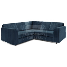 (Navy Blue, 5 Seater Symmetrical) Luxor Fullback Cord Corner Sofa Range