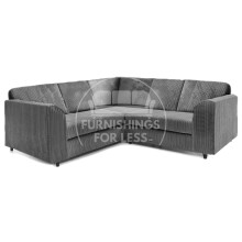 (Grey, 5 Seater Symmetrical) Luxor Fullback Cord Corner Sofa Range