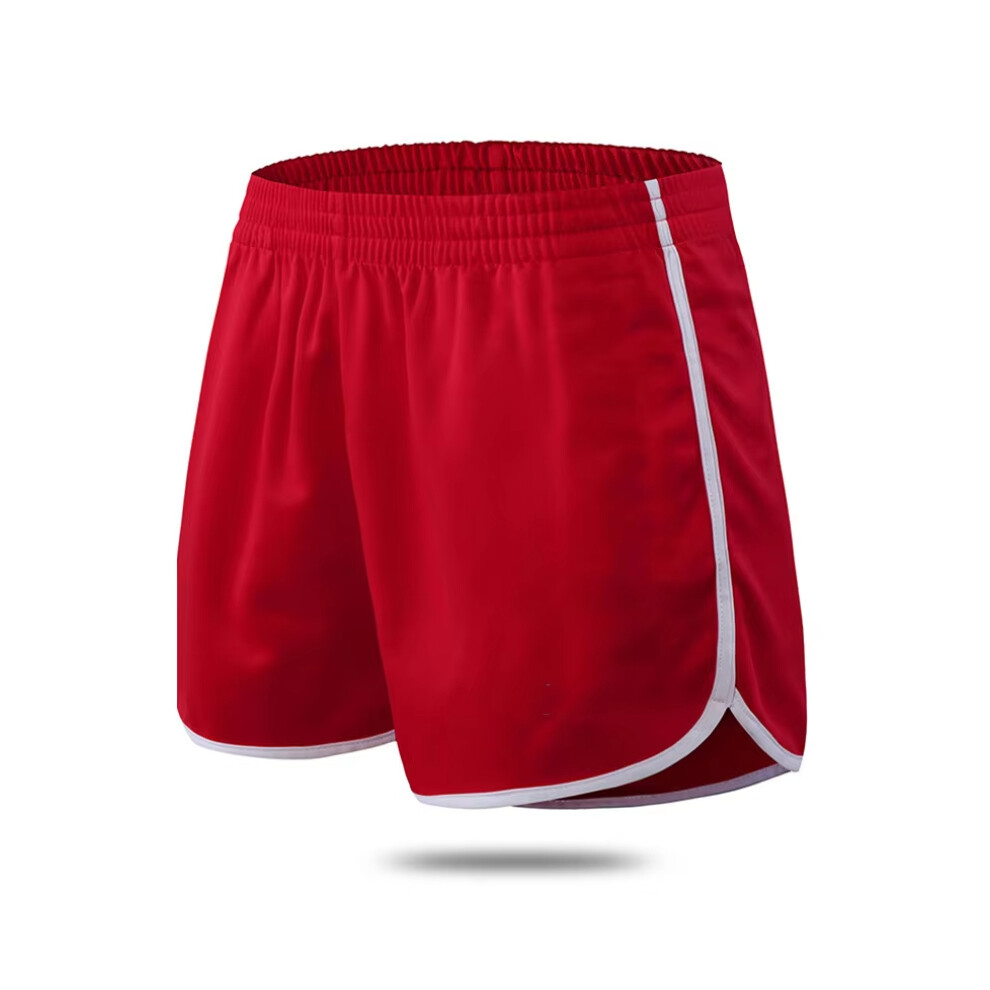 (Red, L) Sports Shorts Men Fitness Fast Dry Loose Fitting Workout Shorts ï»¿