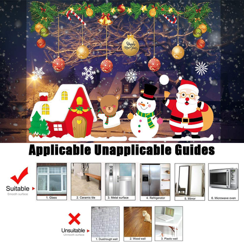 Color A36 Christmas Window Stickers|Window stickers 2