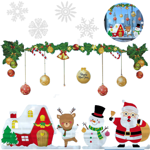 Color A36 Christmas Window Stickers|Window stickers 1