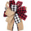 Christmas Tree Topper - Buffalo Plaid Red Black Burlap Decorative Bow 6