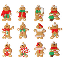 12Pcs Gingerbread House Baking Mold Christmas Metal Cookie Cutters Set DIY High-Point Baking Mold with Gift Box