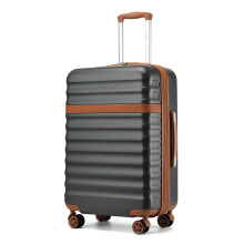 (Grey Brown, 28 inch) Expandable Hard Shell Suitcase With Tsa Lock 20/24/28 Inch