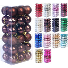 Christmas Ball Ornaments, Shatterproof Christmas Decorations Tree Balls,(Pack of 36 pcs) (4 cm/1.5") Brown