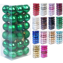 Christmas Ball Ornaments, Shatterproof Christmas Decorations Tree Balls,(Pack of 36 pcs) (4 cm/1.5") Green
