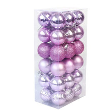 Christmas Baubles, Shatterproof Christmas Baubles, Baubles (Pack Of 36) (4Cm) - Light Purple