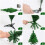 50cm Tabletop Xmas Tree, Artificial Mini Christmas Pine Tree with LED String Lights & Ornaments 6