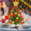 50cm Tabletop Xmas Tree, Artificial Mini Christmas Pine Tree with LED String Lights & Ornaments 4