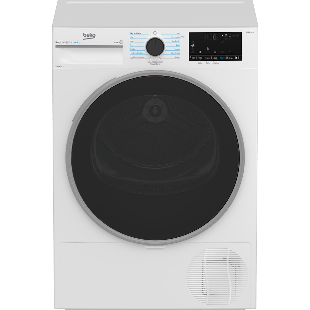 Beko bPRO 500 B5T48231RW 8Kg Heat Pump Tumble Dryer - White - A++ Rated