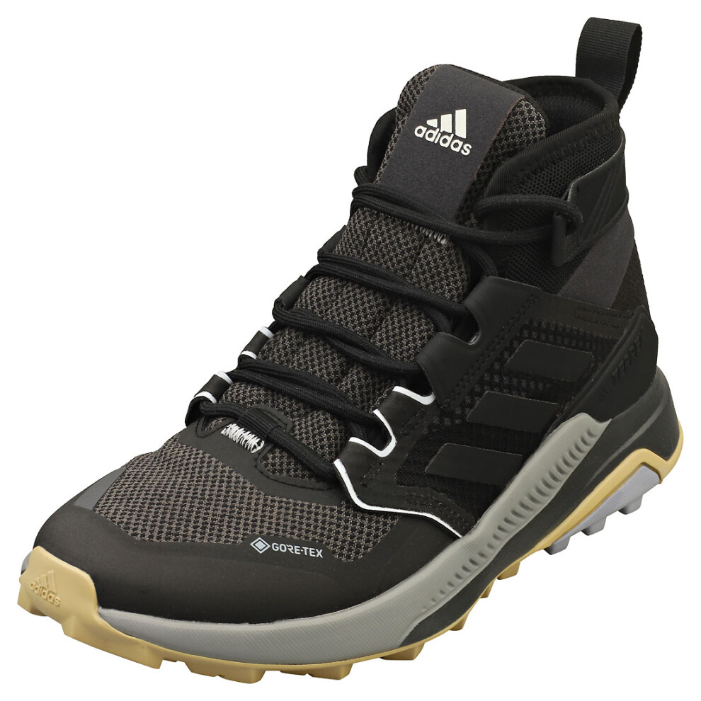 (3.5) adidas Terrex Trailmaker Mid Gore-tex Womens Hiking Trainers in Black Grey