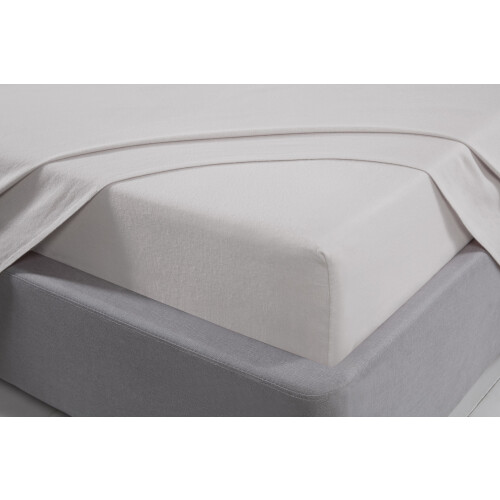 (Single) Brushed Cotton 32cm Deep Fitted Bedsheet - WHITE 2