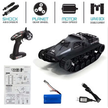 RLS 1:12 Remote Control Tank, High Speed Off-Road 4WD RC Tank Toy