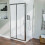 NES Home Shower 1000mm Sliding Door with 760 mm Frameless Glass Side Panel Screen 1