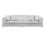 (Silver) Luxor Scatter Back Cord 4 Seater Straight Sofa 1