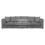 (Grey) Luxor Scatter Back Cord 4 Seater Straight Sofa 1