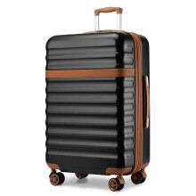 (Black Brown, 28 inch) Expandable Hard Shell Suitcase With Tsa Lock 20/24/28 Inch