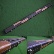 3/4 Retro Style Snooker Cue Case in Light/Dark Brown Mix