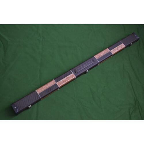 3/4 Retro Style Snooker Cue Case in Light/Dark Brown Mix 1