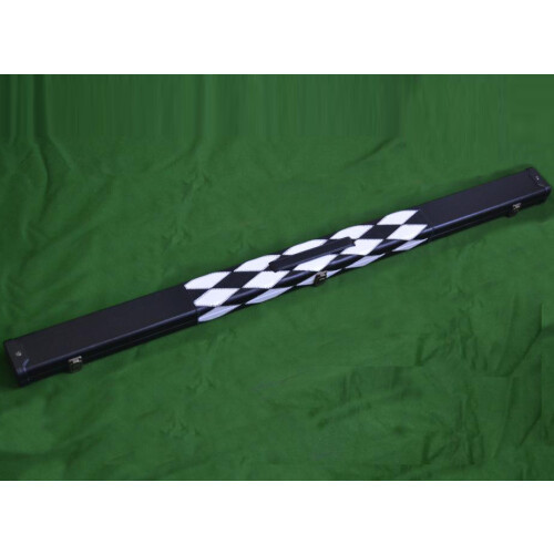 3/4 Patch Style Snooker Cue Case in Black and White 1