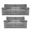 (Grey) Delta Fullback Cord 3 + 2 Sofa Suite Set 1