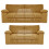(Mustard) Delta Fullback Cord 3 + 2 Sofa Suite Set 1